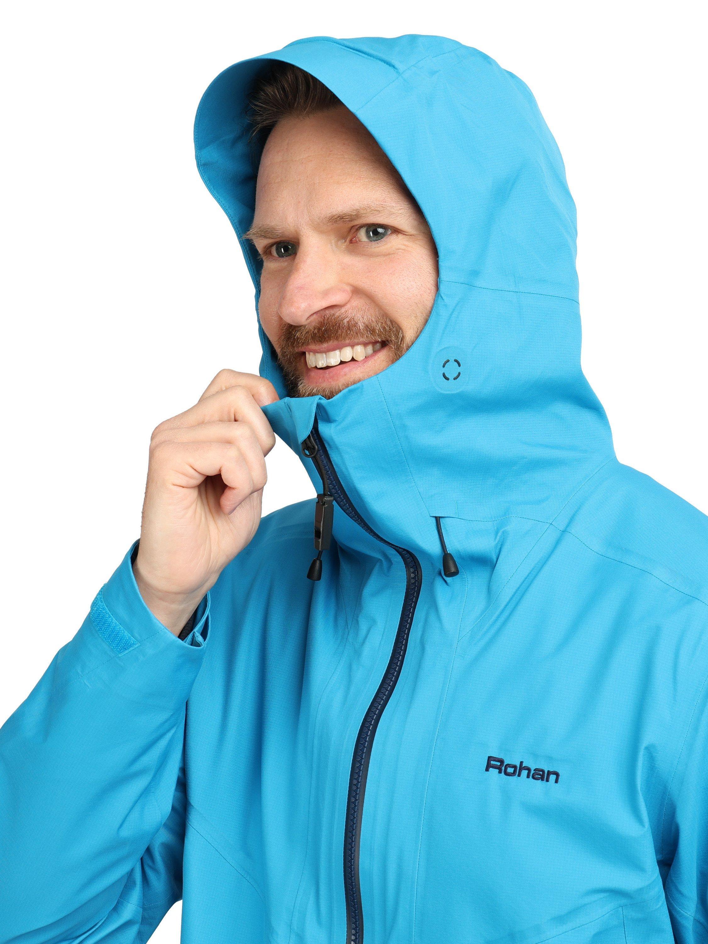 Product image 5 of 9, which shows Rohan Men's Valen Hooded Hiking Jacket, Polar Blue, S