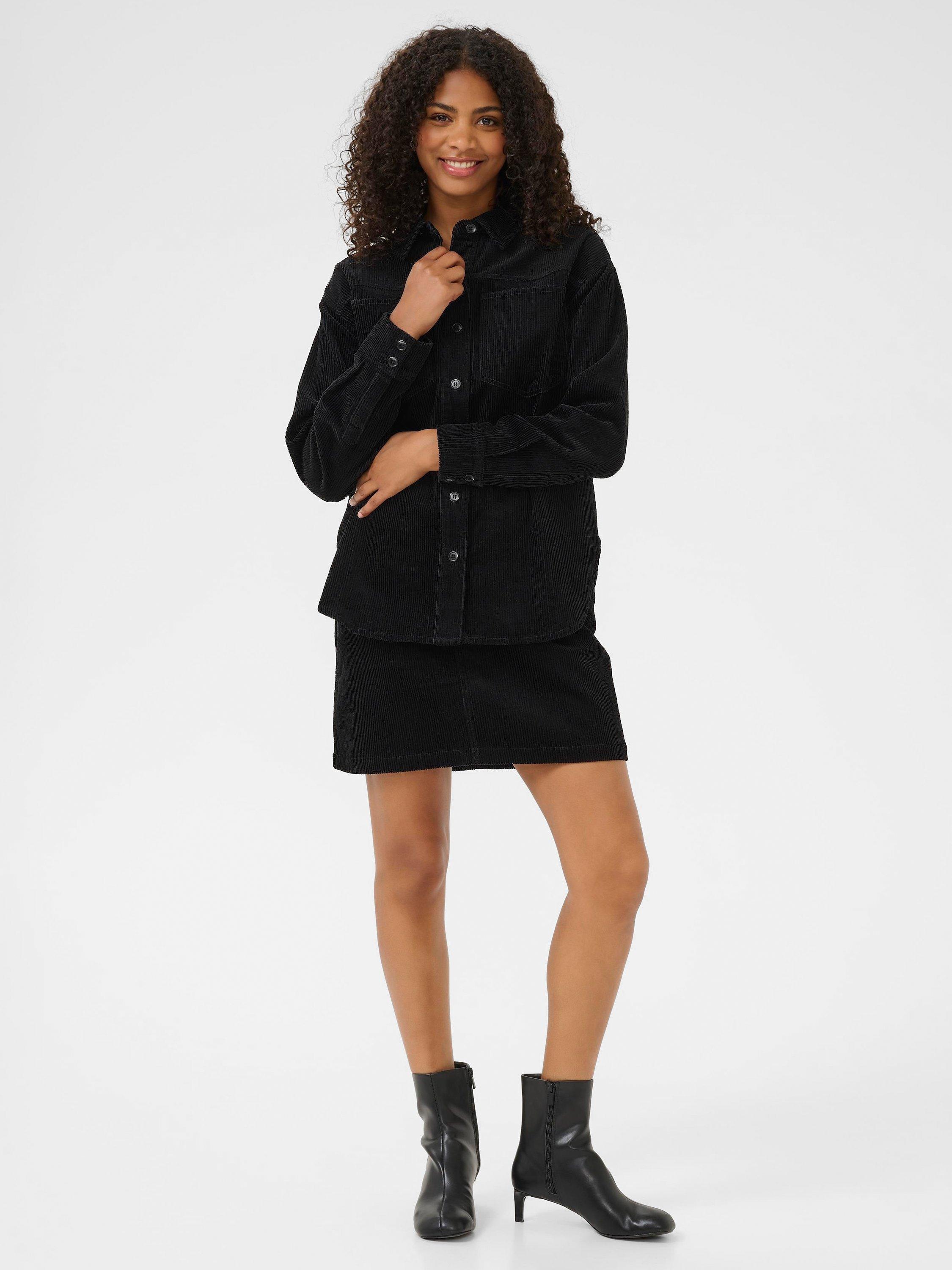 Product image 3 of 6, which shows KAFFE KAkerstin Cotton Shirt, Black, 8