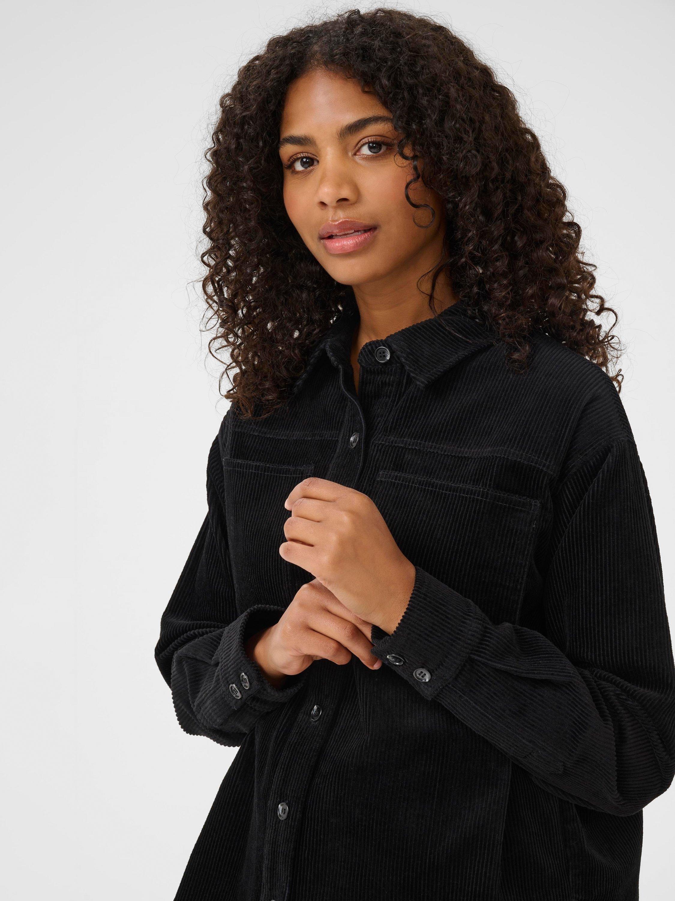 Product image 4 of 6, which shows KAFFE KAkerstin Cotton Shirt, Black, 8
