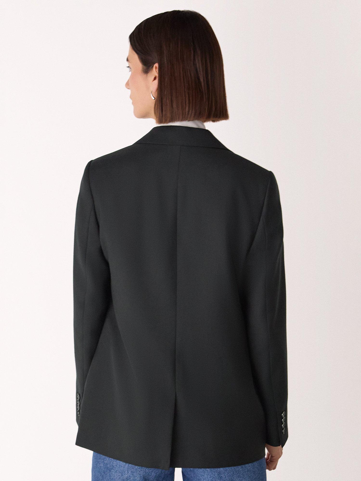 Product image 2 of 5, which shows Whistles Single Breasted Wool Blend Blazer, Black, 8