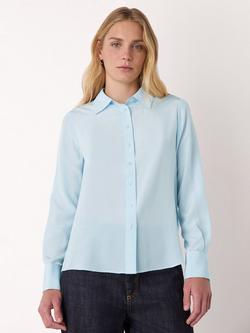 Whistles Ultimate Silk Shirt, Pale Blue