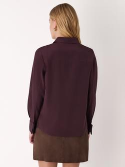 Whistles Ultimate Silk Shirt - view 2, Merlot