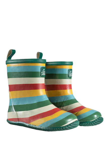 Little Green Radicals Kids' Rainbow Wellington Boots - view 2, Multi