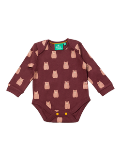 Little Green Radicals Baby Bear Bodysuit, Brown/Multi - view 2, Brown/Multi