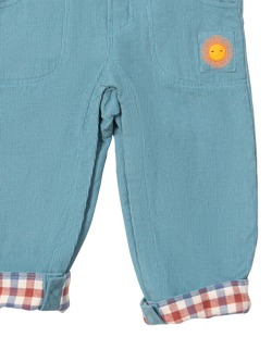 Little Green Radicals Baby and Kids' Organic Cotton Dungarees - view 2, Blue