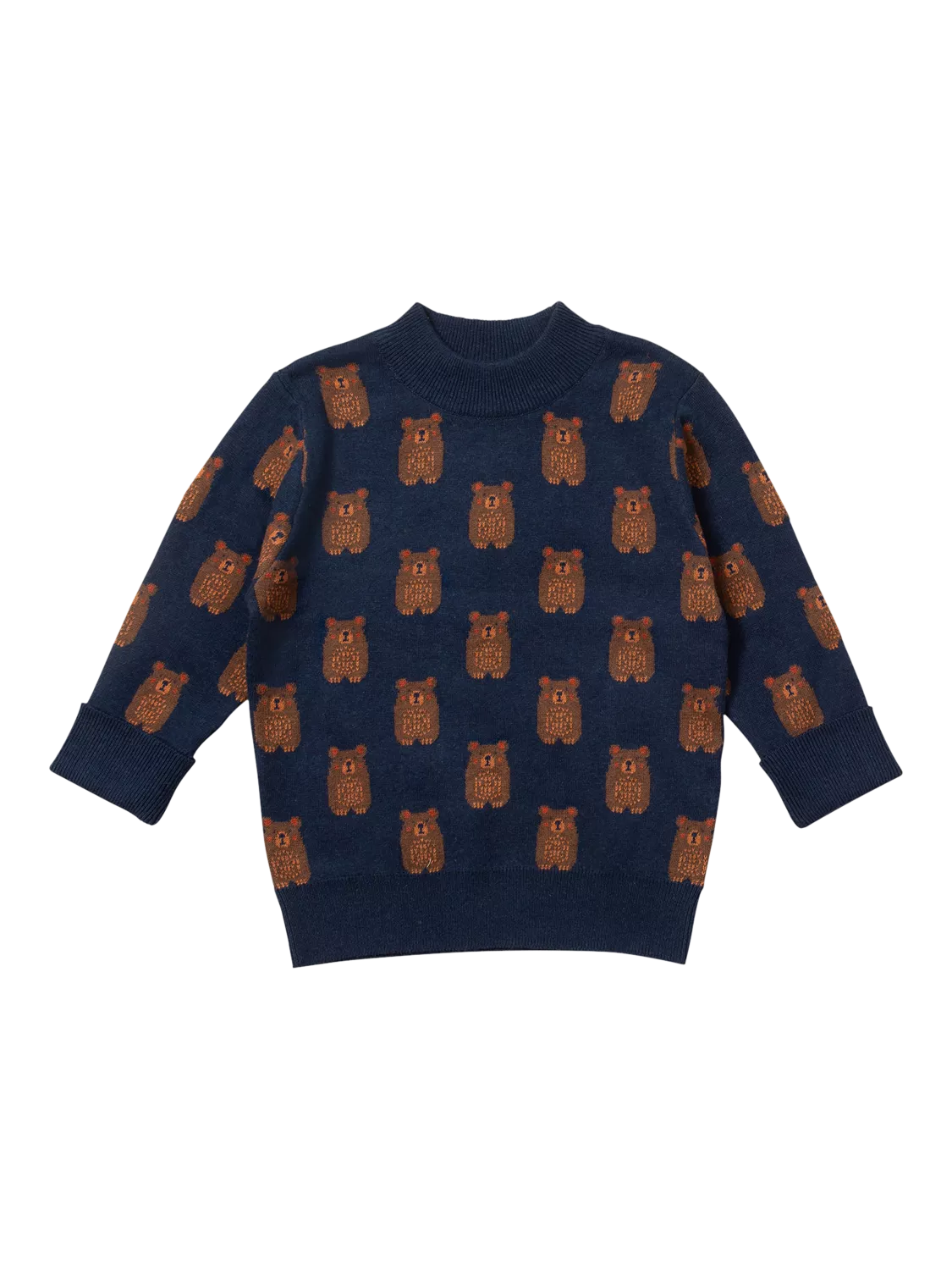 Little Green Radicals Kids' Cotton Teddy Jumper, Navy