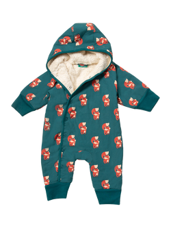 Little Green Radicals Kids' Fox Snowsuit, Blue/Multi, Blue/Multi