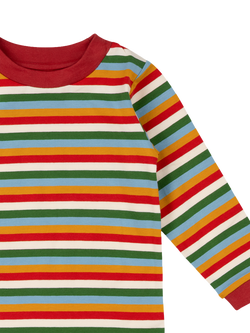 Little Green Radicals Kids' Autumn Cotton Blend Stripe Rainbow T-Shirt - view 2, Multi