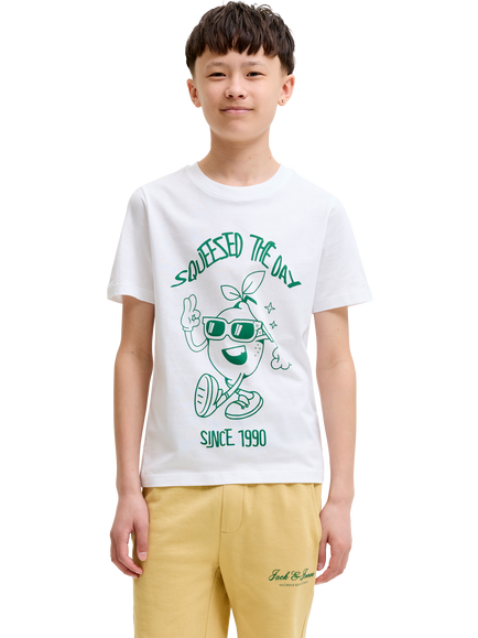 Jack & Jones Kids' Funny Fruit T-Shirt, White - view 2, Bright White