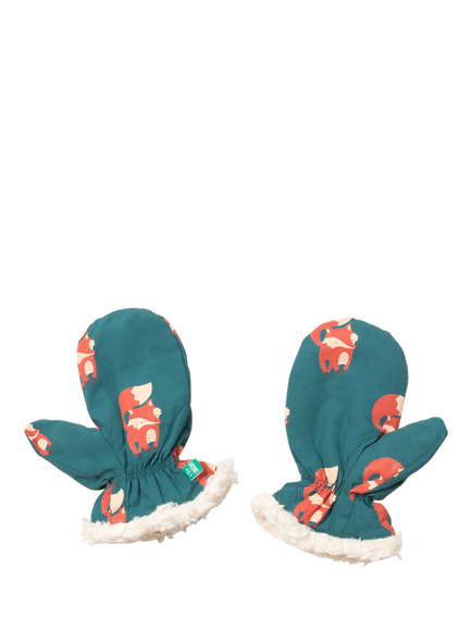 Little Green Radicals Kids' Fox Mittens, Blue, Blue