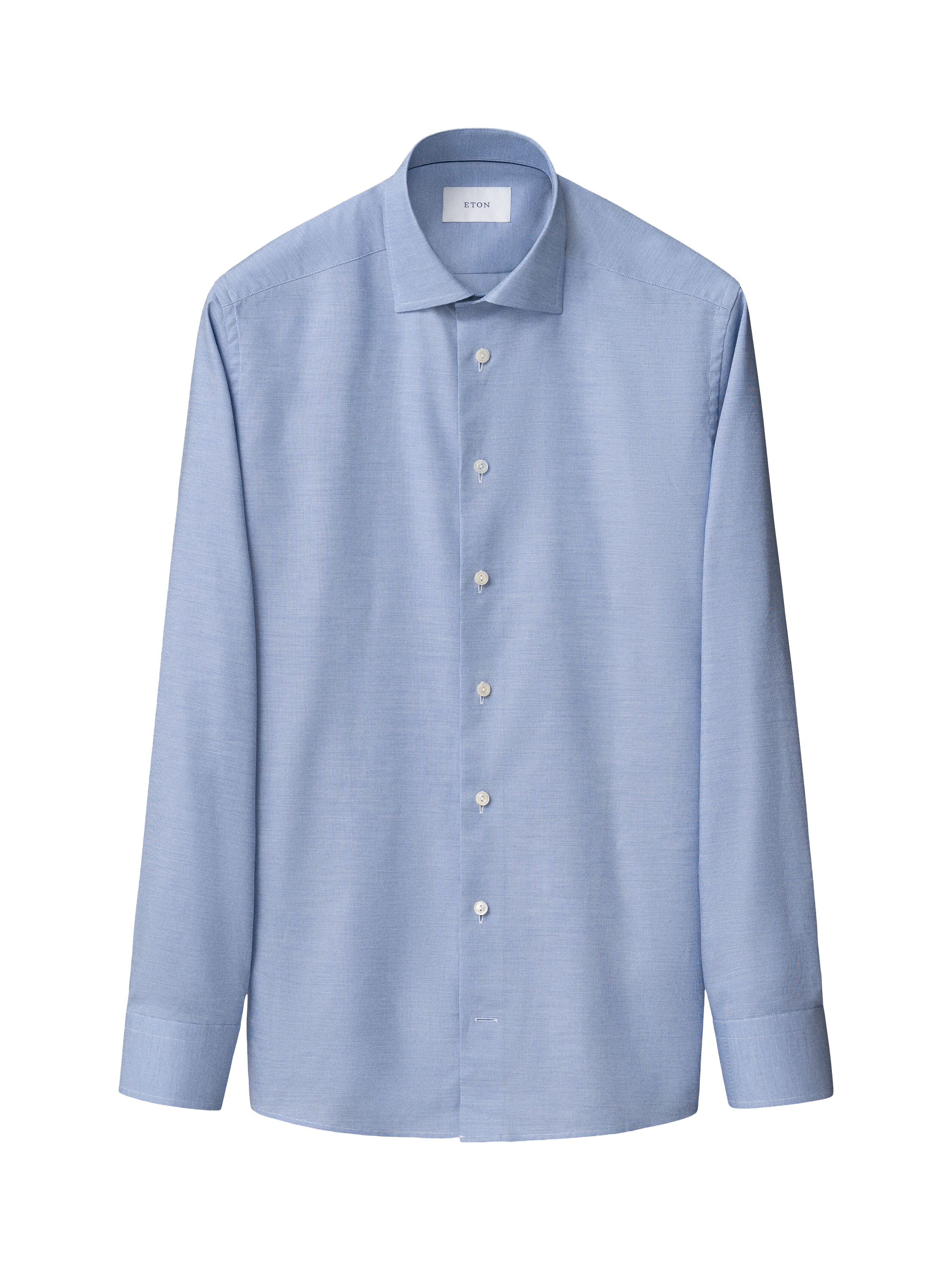 Product image 1 of 4, which shows Eton Cotton Regular Fit Oxford Shirt, Mid Blue, 14.5