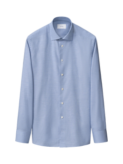 Eton Cotton Regular Fit Oxford Shirt, Mid Blue, Mid Blue