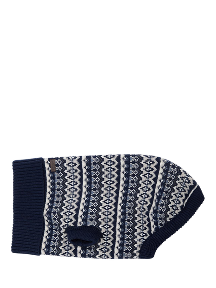 Barbour Marlow Fair Isle Dog Jumper, Navy, Navy