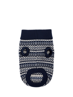 Barbour Marlow Fair Isle Dog Jumper, Navy - view 2, Navy