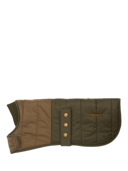 Barbour Brampton Quilted Dog Coat, Green Olive, Green Olive