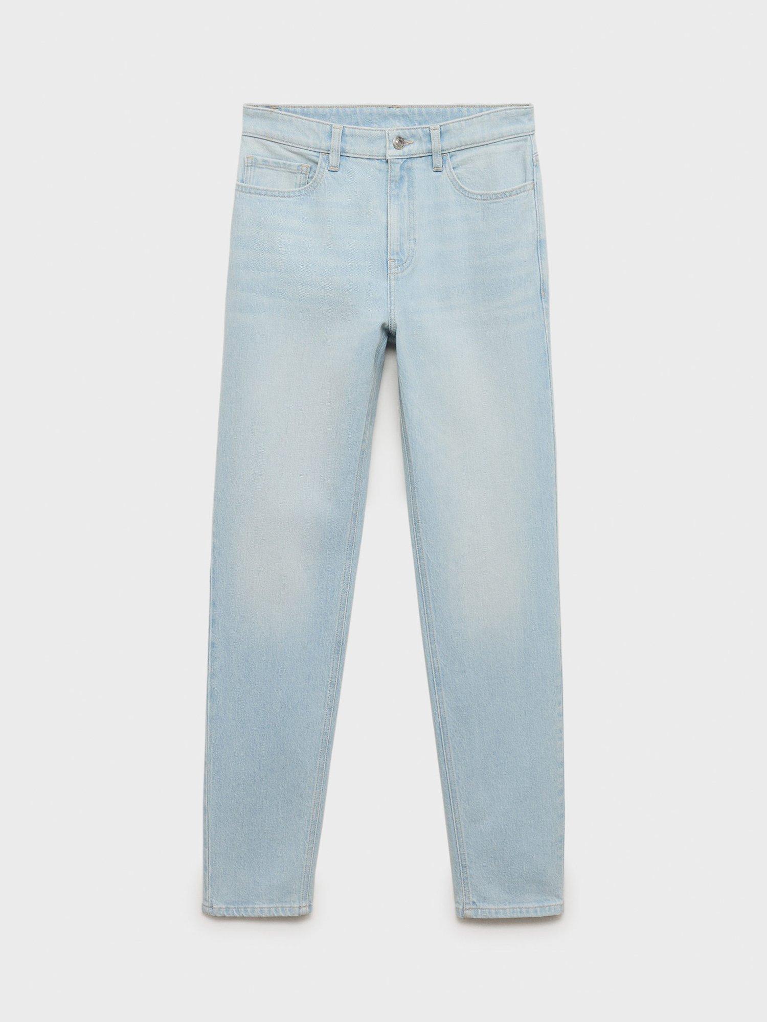 Product image 7 of 7, which shows Mango Newmom High Rise Jeans, Light Blue, 10