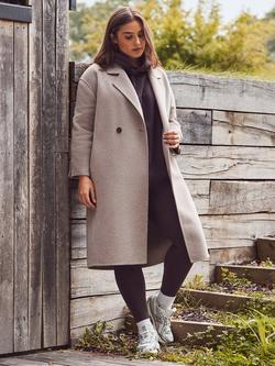 Live Unlimited Curve Double Faced Wool Blend Coat, Oatmeal - view 2, Oatmeal