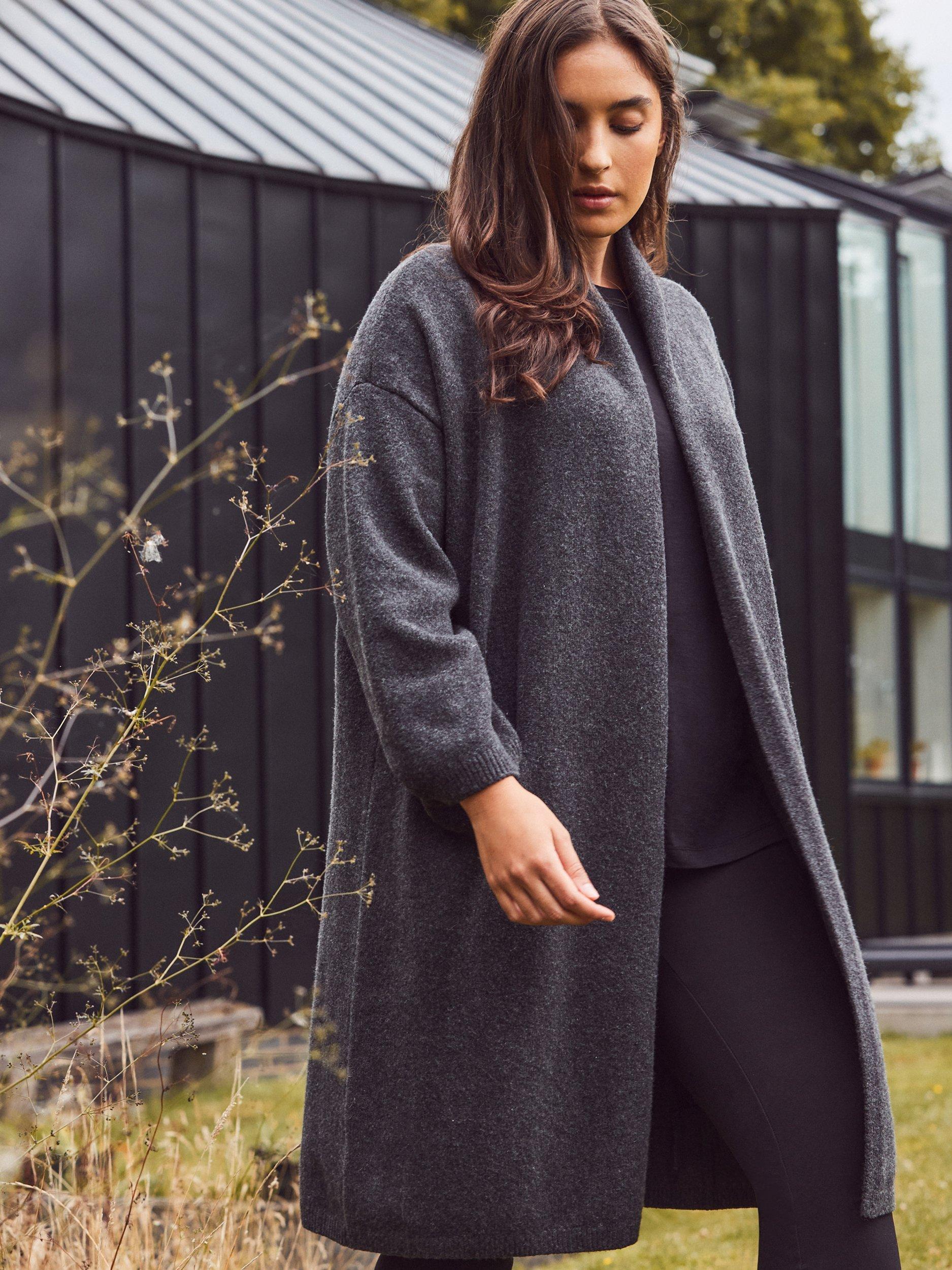 Product image 1 of 3, which shows Live Unlimited Curve Knit Coatigan, Grey, 14