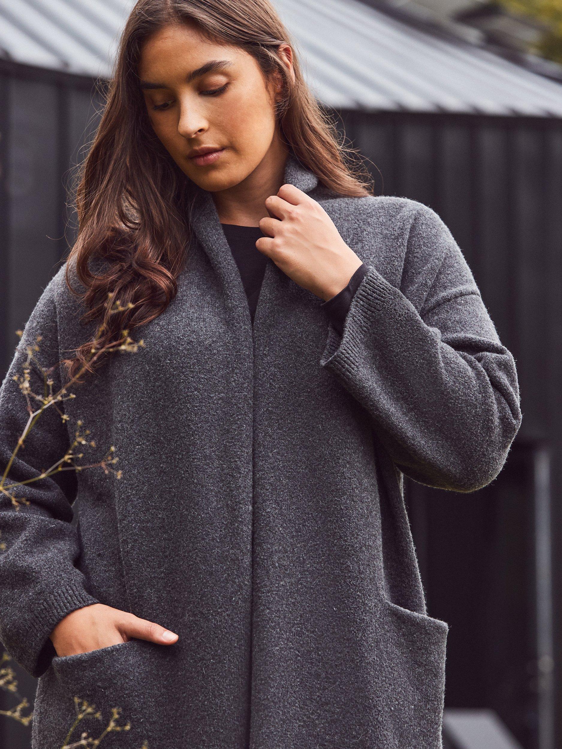 Product image 3 of 3, which shows Live Unlimited Curve Knit Coatigan, Grey, 14