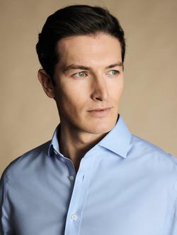 Charles Tyrwhitt Regular Fit Cotton Shirt, Sky Blue - view 2, Sky Blue