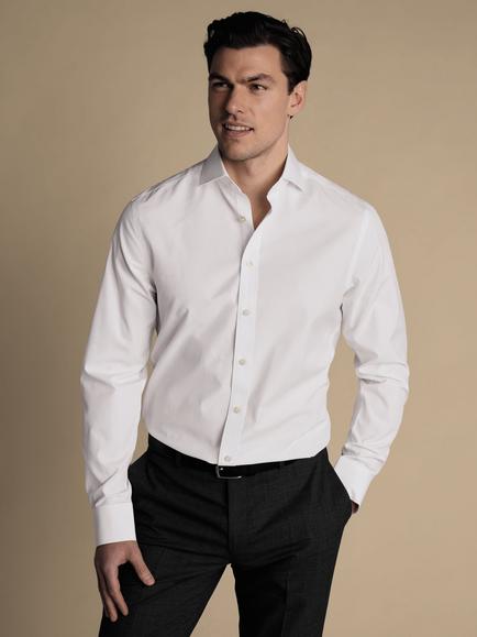 Charles Tyrwhitt Slim Fit Cotton Shirt, White, White