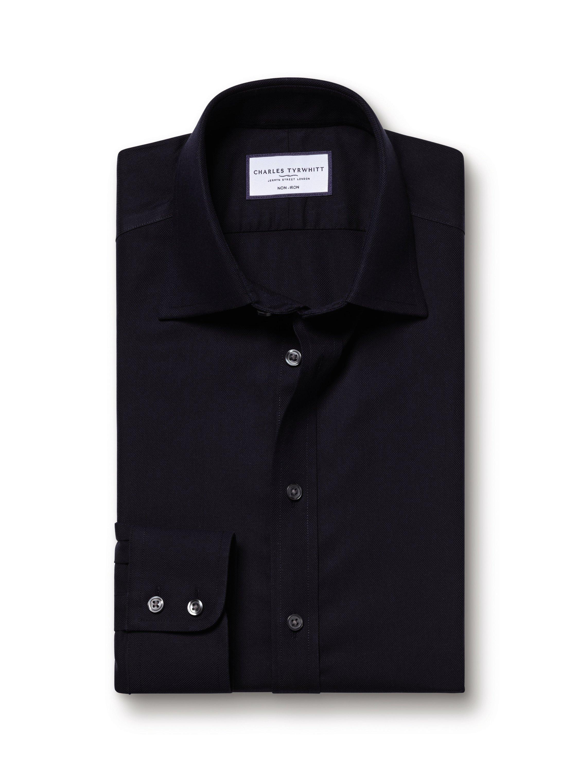 Product image 5 of 6, which shows Charles Tyrwhitt Slim Fit Cotton Shirt, Navy, 16/35