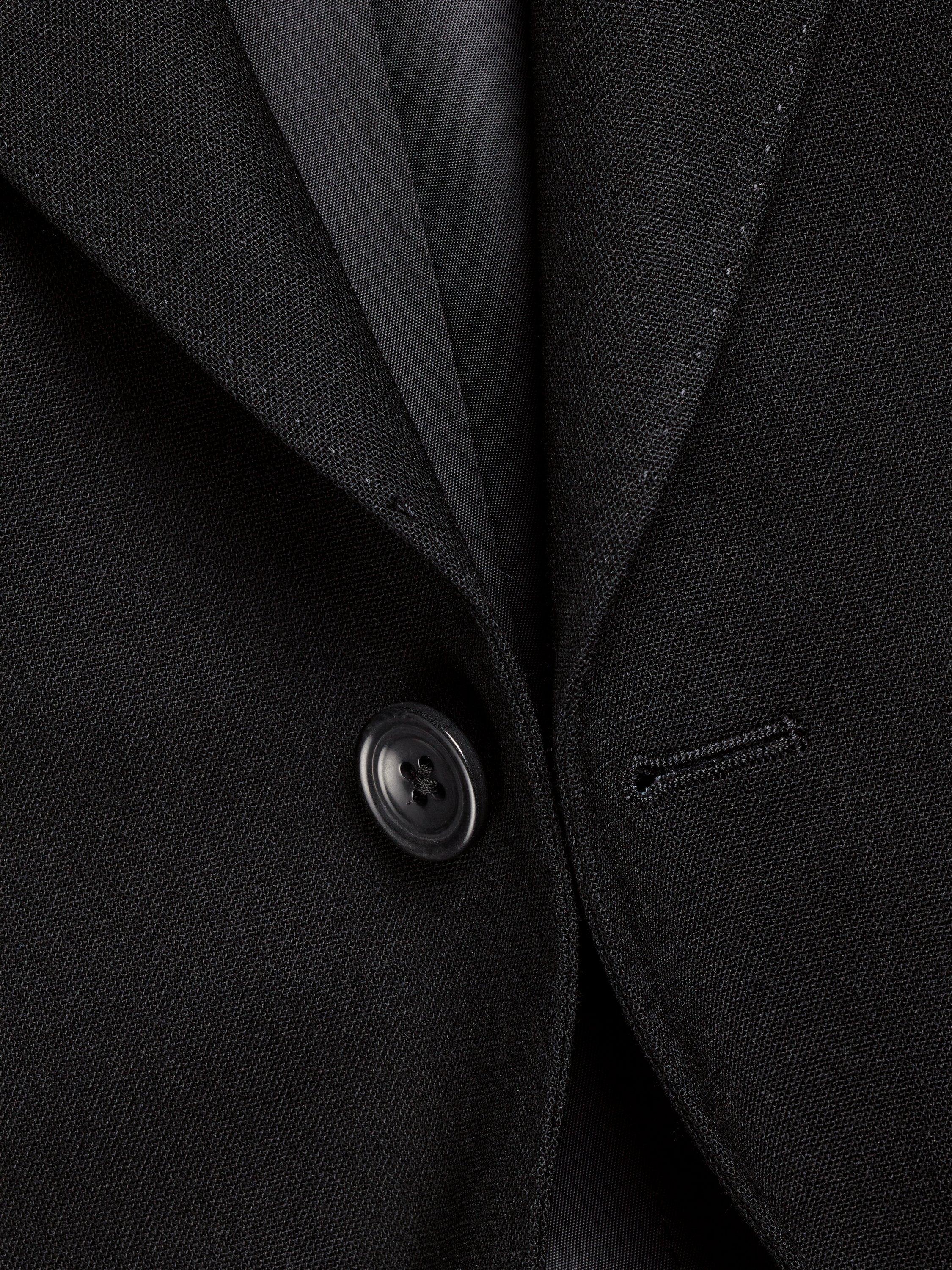 Product image 4 of 5, which shows Charles Tyrwhitt Regular Fit Single Breasted Wool Blazer, Black, 36R