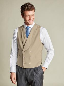 Charles Tyrwhitt Double Breasted Wool Waistcoat, Sand