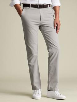 Charles Tyrwhitt Slim Fit Cotton Blend Trousers, Silver Grey