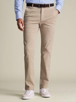 Charles Tyrwhitt Slim Fit Cotton Blend Trousers, Tan