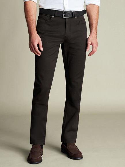 Charles Tyrwhitt Regular Fit Cotton Blend Jeans, Black, Black