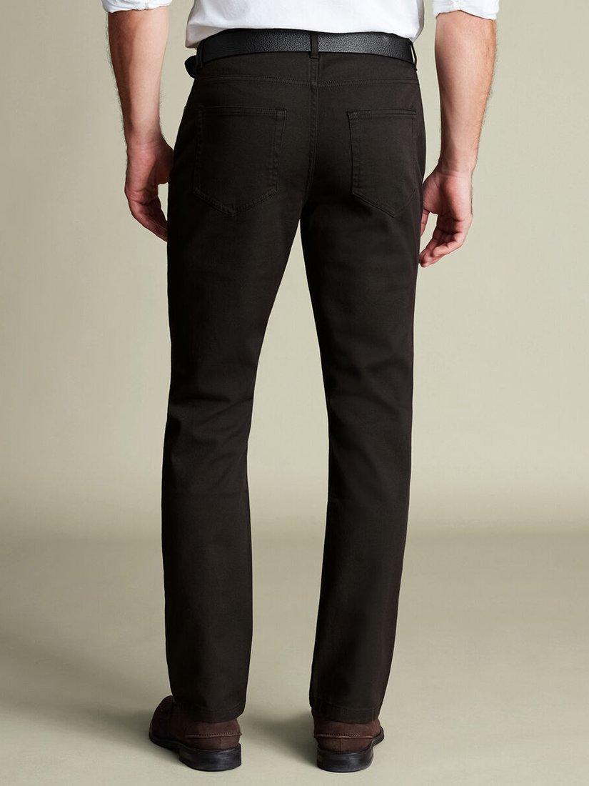 Product image 2 of 5, which shows Charles Tyrwhitt Regular Fit Cotton Blend Jeans, Black, 30S