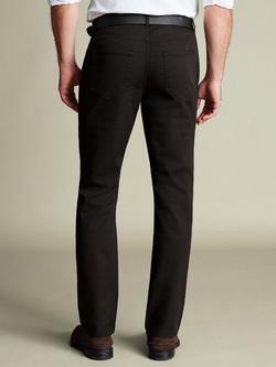 Charles Tyrwhitt Regular Fit Cotton Blend Jeans, Black - view 2, Black