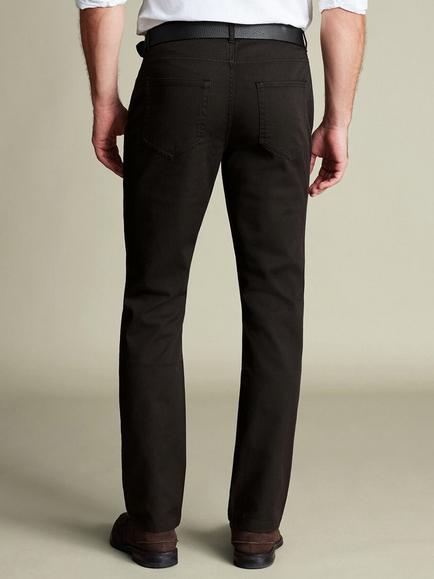 Charles Tyrwhitt Regular Fit Cotton Blend Jeans, Black - view 2, Black
