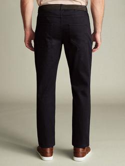 Charles Tyrwhitt Slim Fit Cotton Blend 5 Pocket Jeans - view 2, Dark Navy