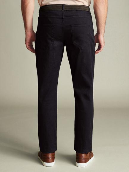 Charles Tyrwhitt Slim Fit Cotton Blend 5 Pocket Jeans - view 2, Dark Navy