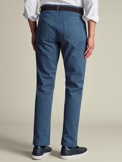 Charles Tyrwhitt Slim Fit Cotton Jeans - view 2, Denim Blue