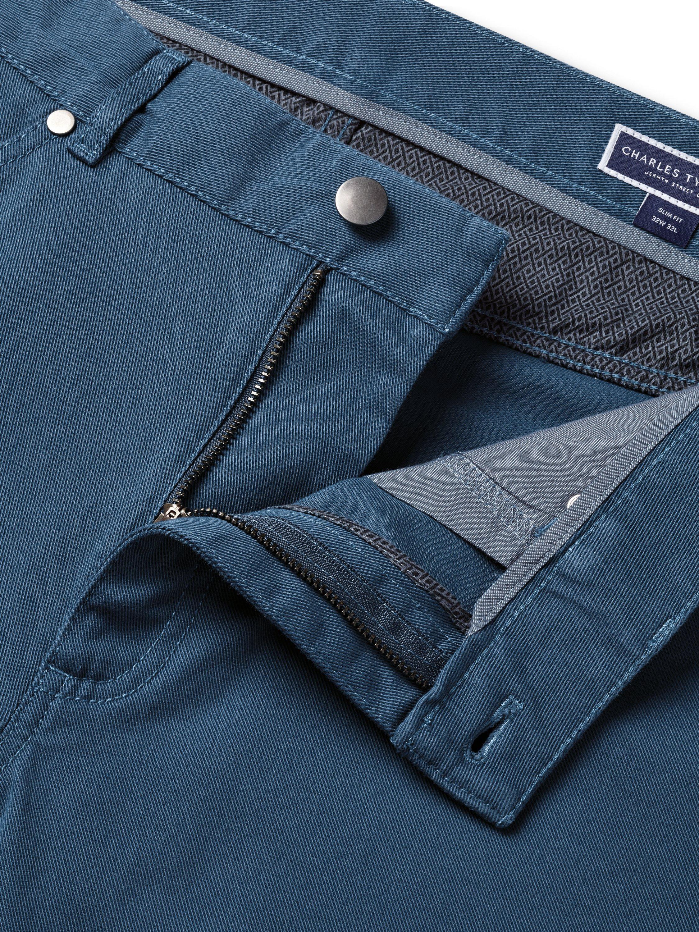 Product image 3 of 5, which shows Charles Tyrwhitt Slim Fit Cotton Jeans, Denim Blue, 30S