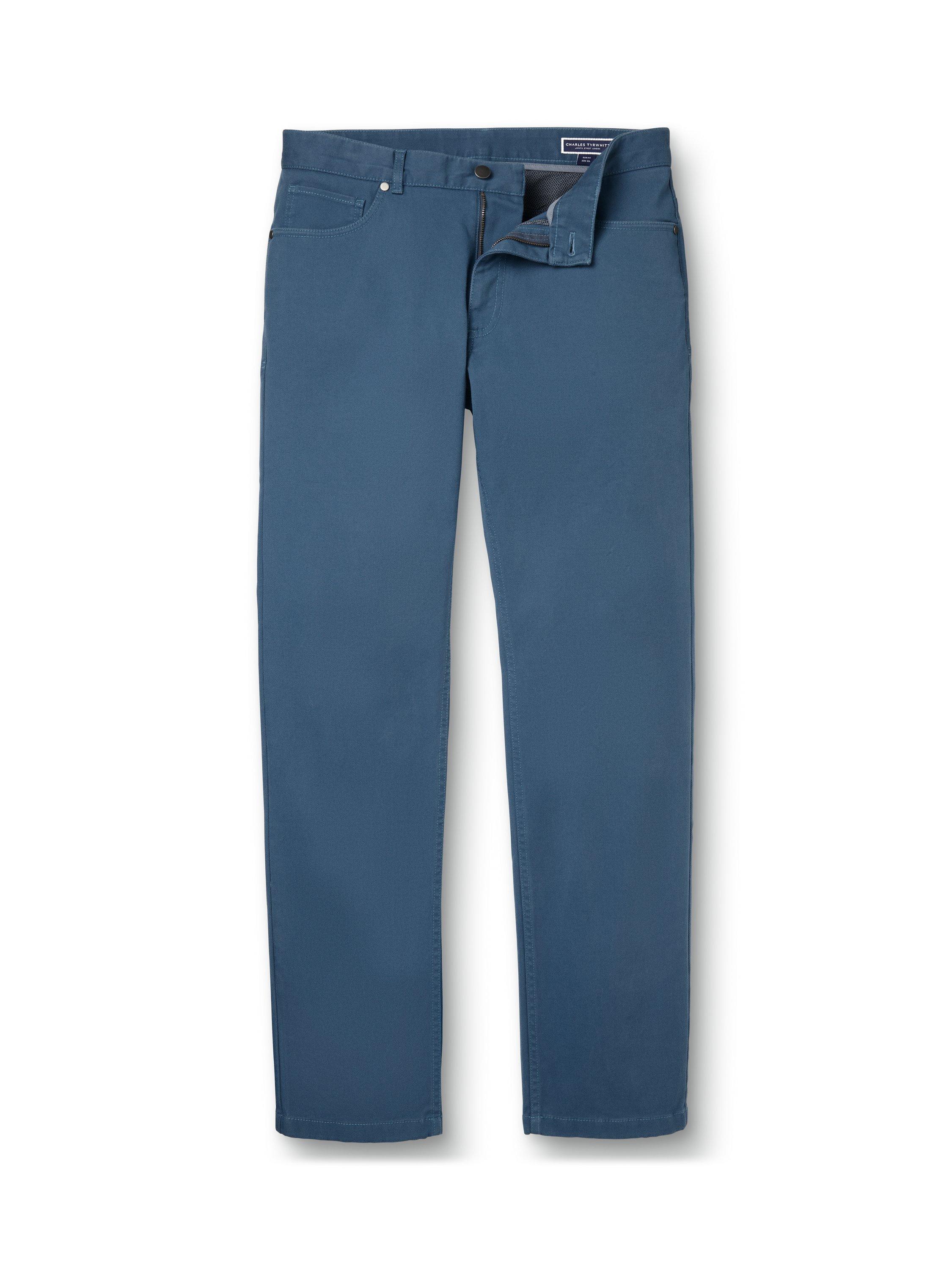 Product image 5 of 5, which shows Charles Tyrwhitt Slim Fit Cotton Jeans, Denim Blue, 30S