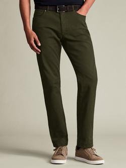 Charles Tyrwhitt Slim Fit Cotton Jeans, Forest Green