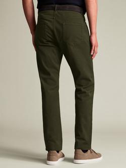 Charles Tyrwhitt Slim Fit Cotton Jeans - view 2, Forest Green