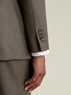 Charles Tyrwhitt Regular Fit Single Breasted Herringbone Wool Blazer - view 2, Mocha