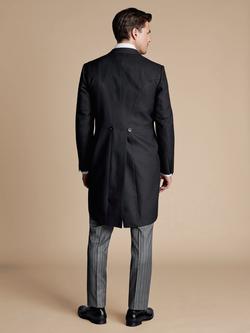Charles Tyrwhitt Single Breasted Herringbone Wool Morning Coat - view 2, Black