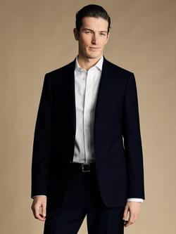 Charles Tyrwhitt Slim Fit Single Breasted Wool Blend Blazer, Dark Navy