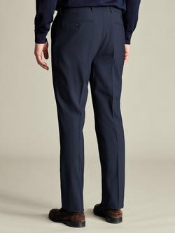Charles Tyrwhitt Slim Fit Wool Blend Trousers - view 2, Ink Blue