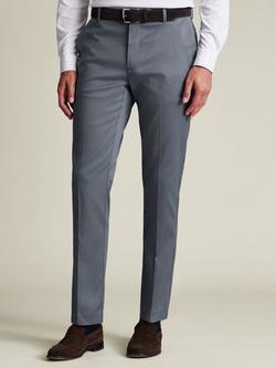 Charles Tyrwhitt Regular Fit Cotton Blend Trousers, Steel Blue, Steel Blue