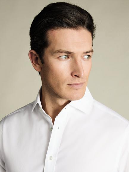 Charles Tyrwhitt Regular Fit Cotton Shirt, White - view 2, White