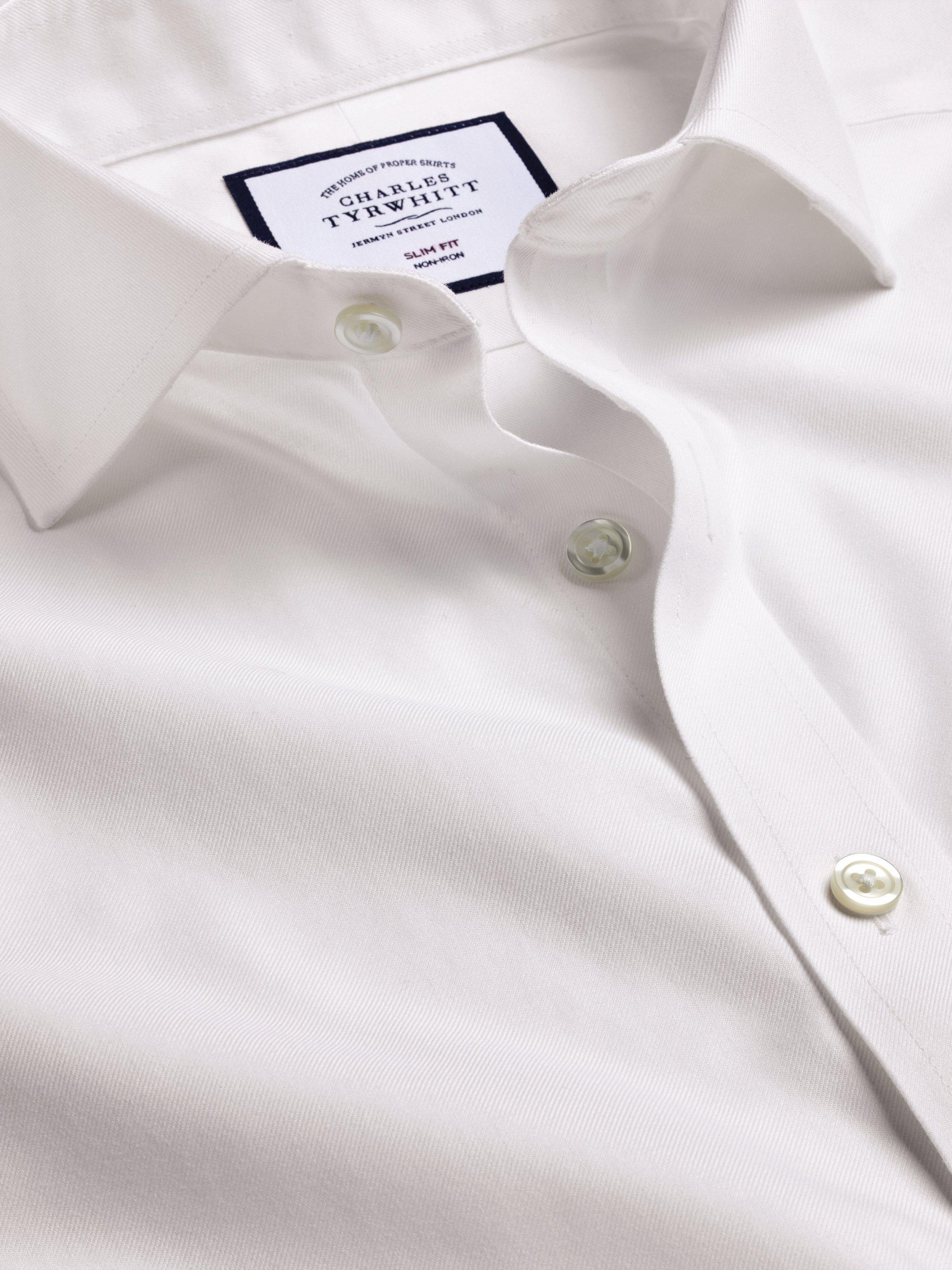 Product image 3 of 5, which shows Charles Tyrwhitt Regular Fit Cotton Shirt, White, 17/36