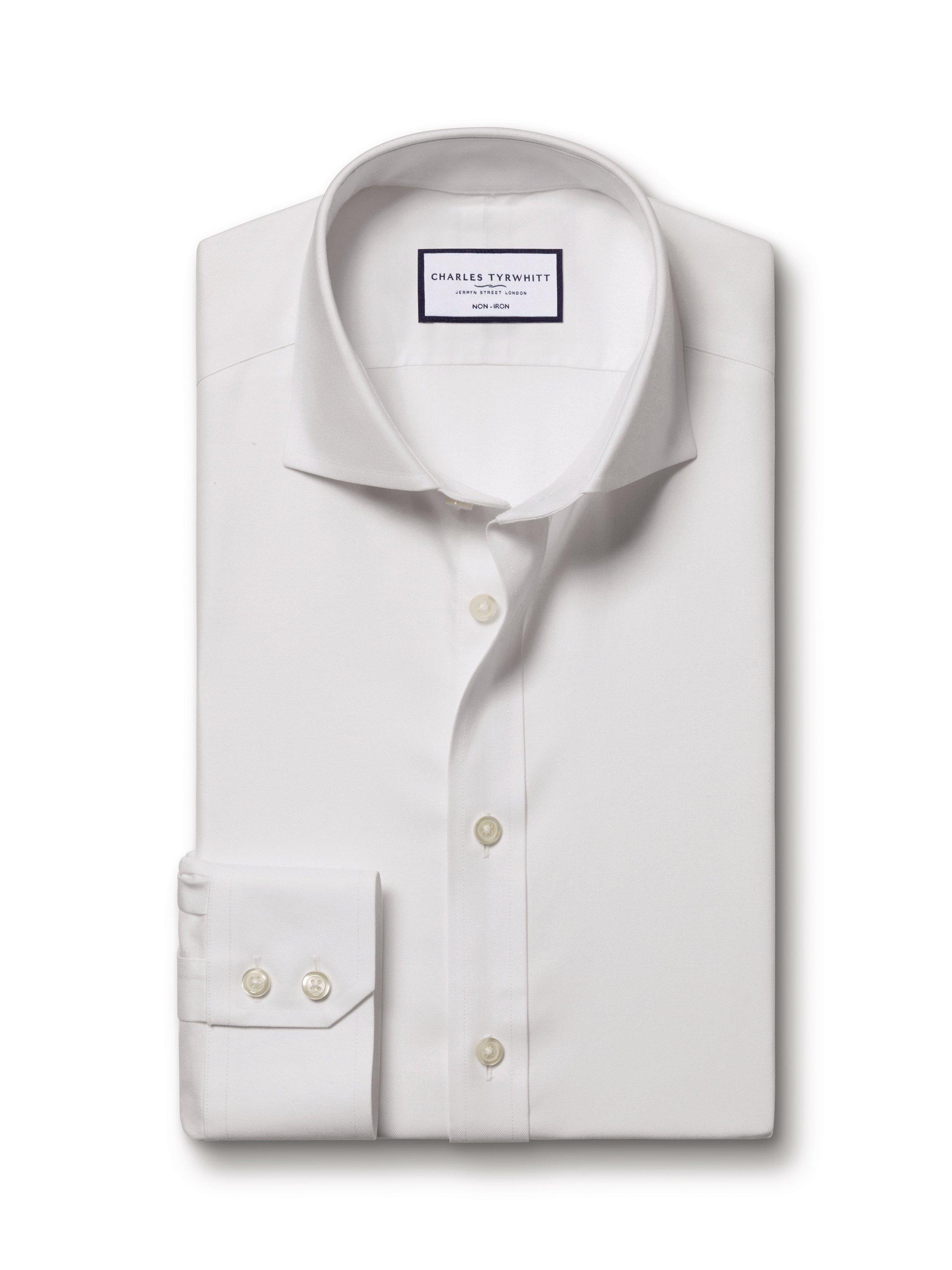 Product image 4 of 5, which shows Charles Tyrwhitt Regular Fit Cotton Shirt, White, 17/36
