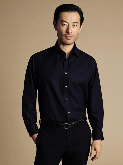 Charles Tyrwhitt Regular Fit Cotton Shirt, Navy